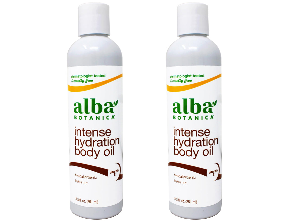 Aceite corporal Kukui Nut de Alba Botanica en dúo de 8.5 oz para hidratación profunda