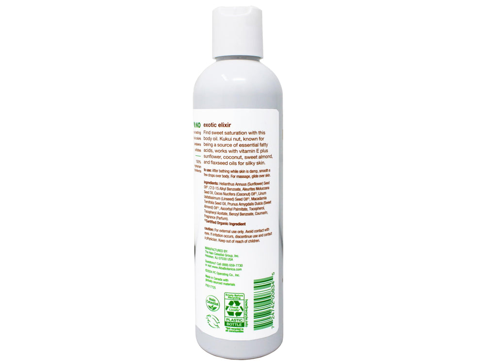 Fórmula sin parabenos ni ftalatos de Alba Botanica Kukui Nut