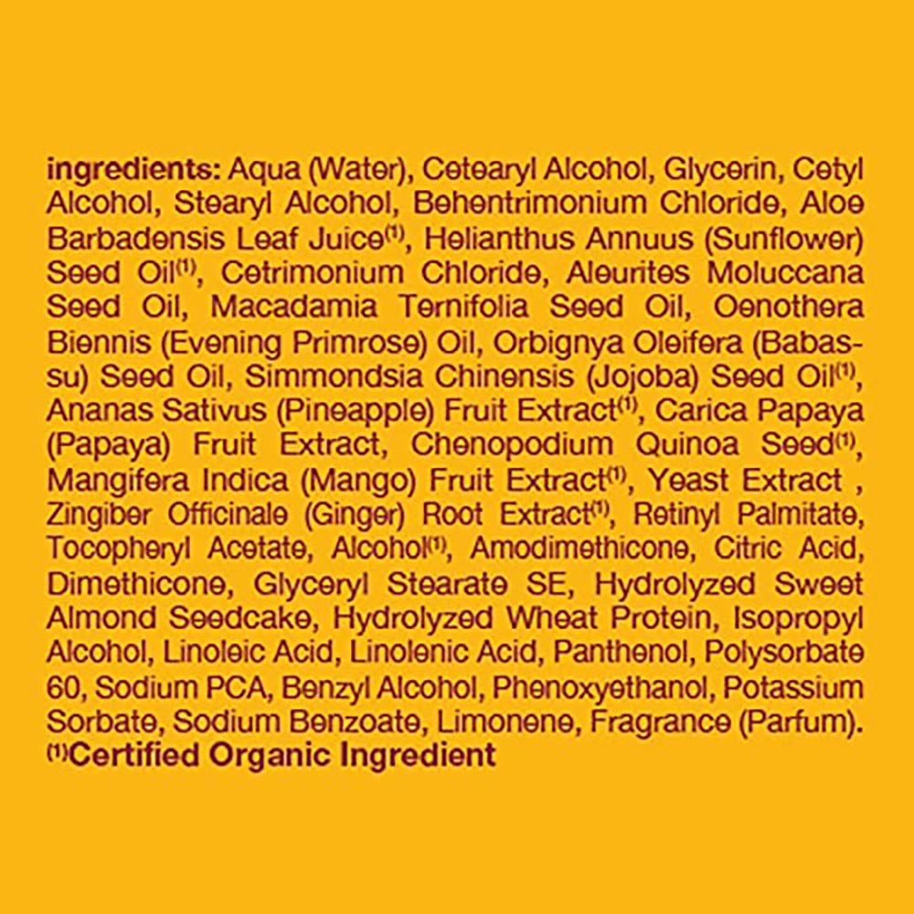 Alba Botanica Body Builder Mango, aloe y piña para brillo saludable.