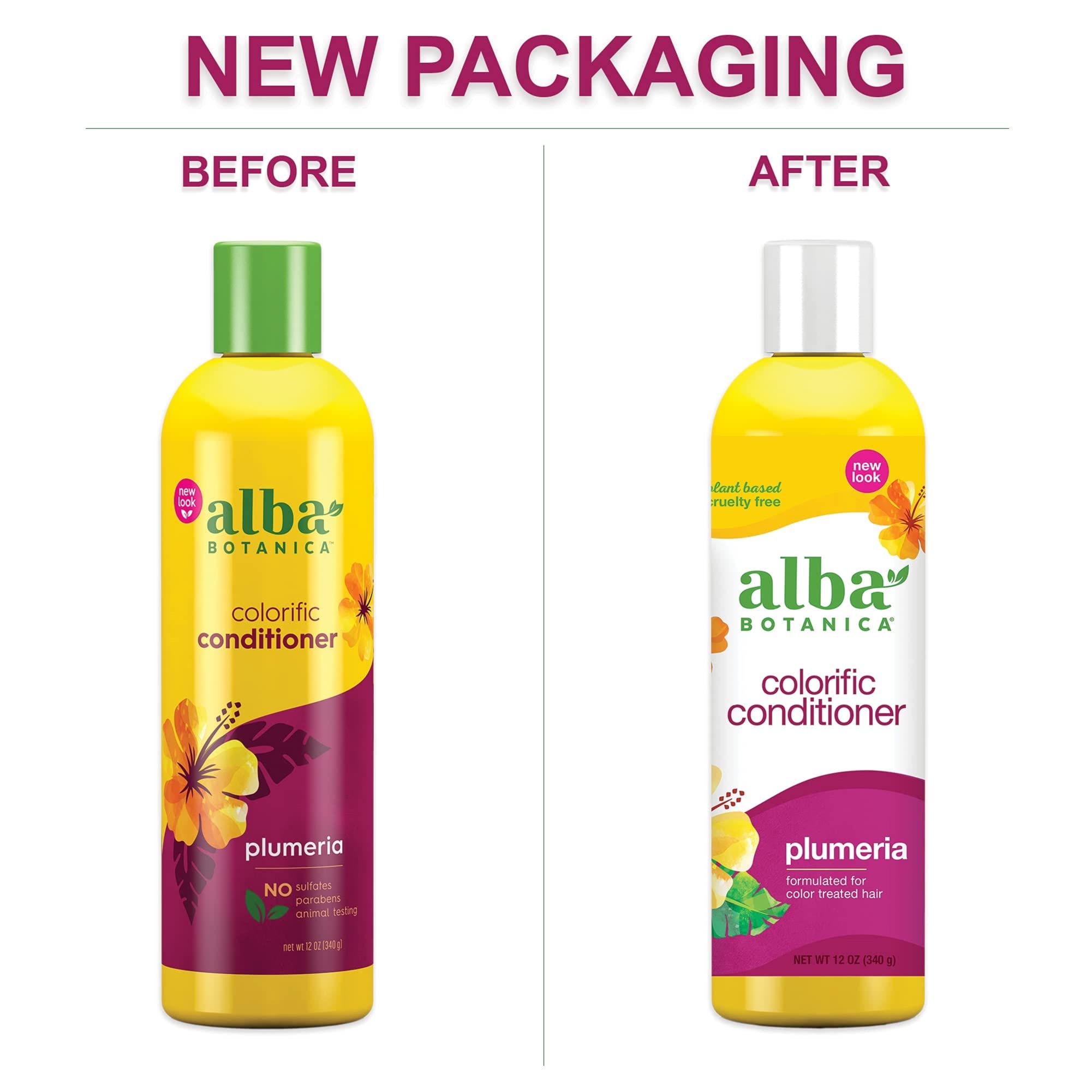 Alba Botanica Colorific Plumeria, aplicar en el pelo para suavidad y brillo