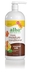 Alba Botanica Más Humectante con leche de coco, botella de 32 oz, cabello seco con hidratación mejorada
