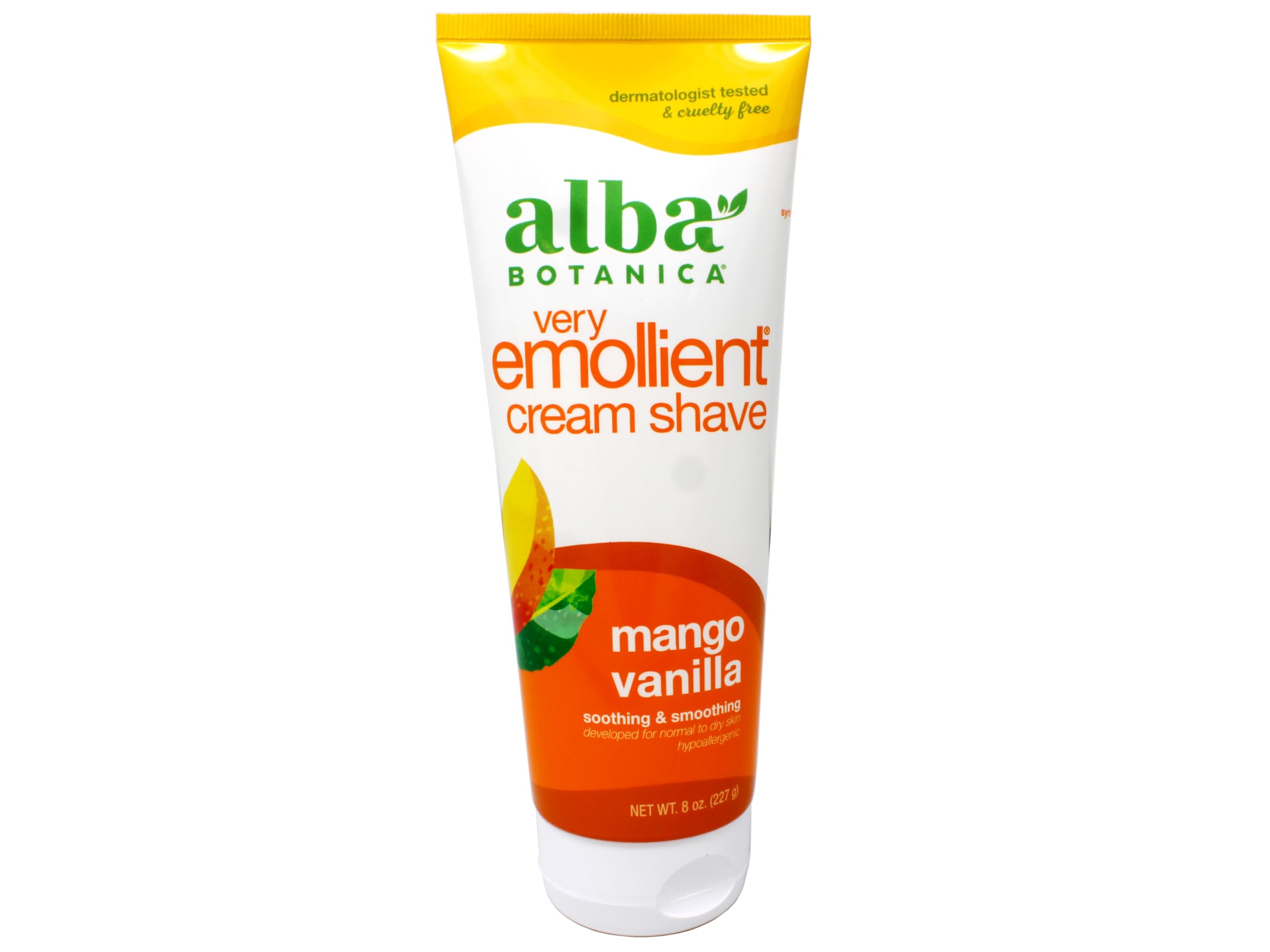 ALBA Botanica Cream Shave Mango Vanilla, presentación de 2 unidades para el hogar.