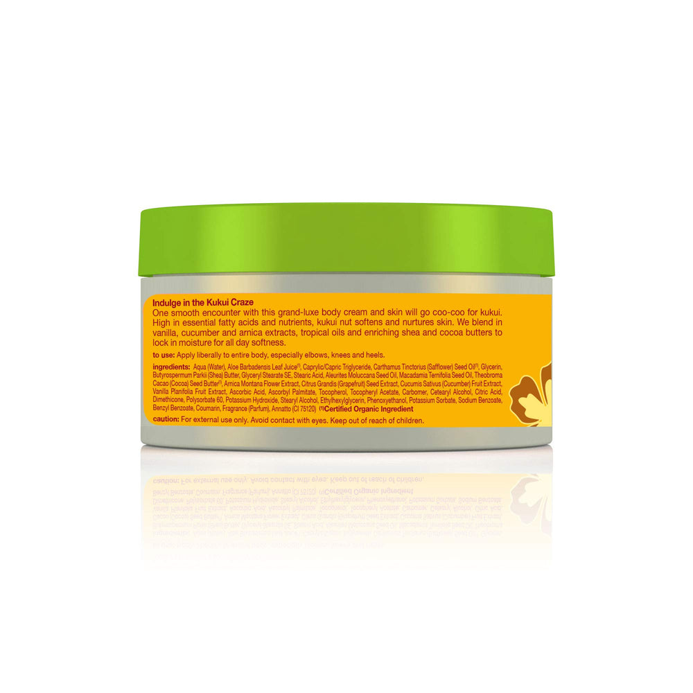 Texture onctueuse Alba Botanica Kukui Nut qui pénètre rapidement.