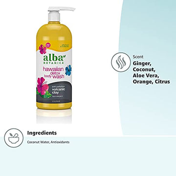 Alba Botanica Hawaiian Detox: envase de 32 onzas para uso prolongado.