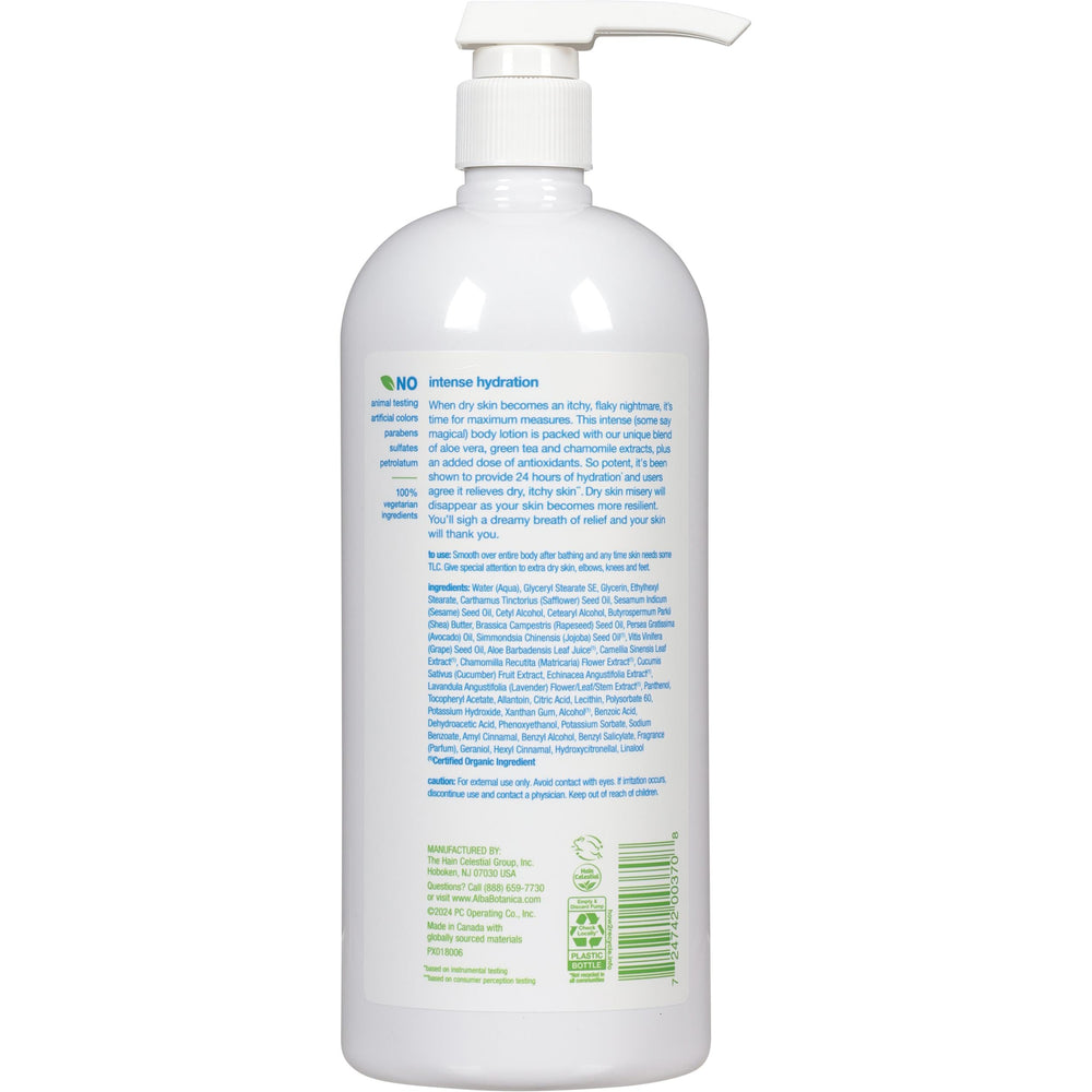 Alba Botanica ingredientes clave como karité y aceites para nutrición y suavidad.