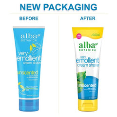 Textura cremosa de Alba Botanica para un afeitado cómodo