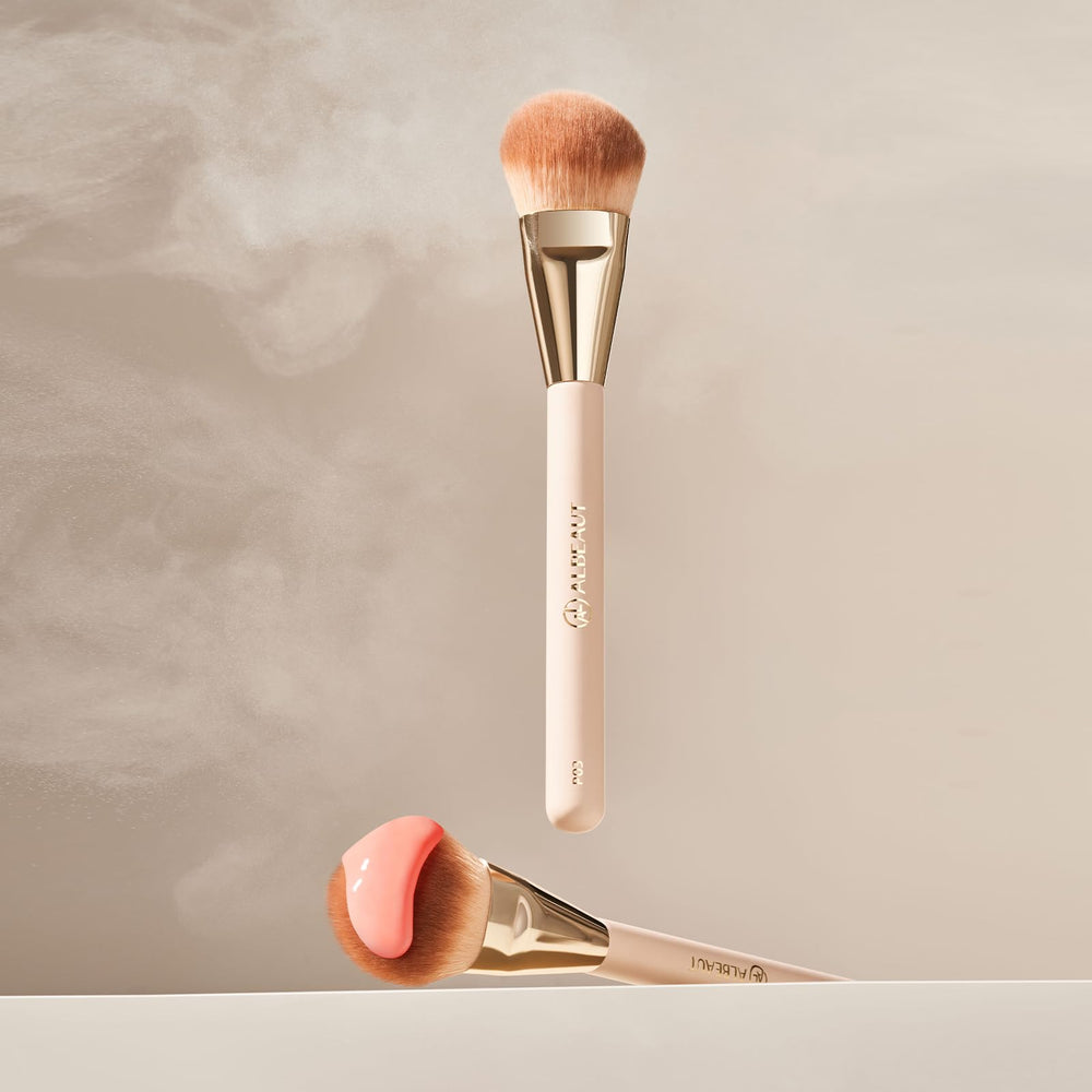 ALBEAUT brocha angular para contorno y bronzer, tono natural.