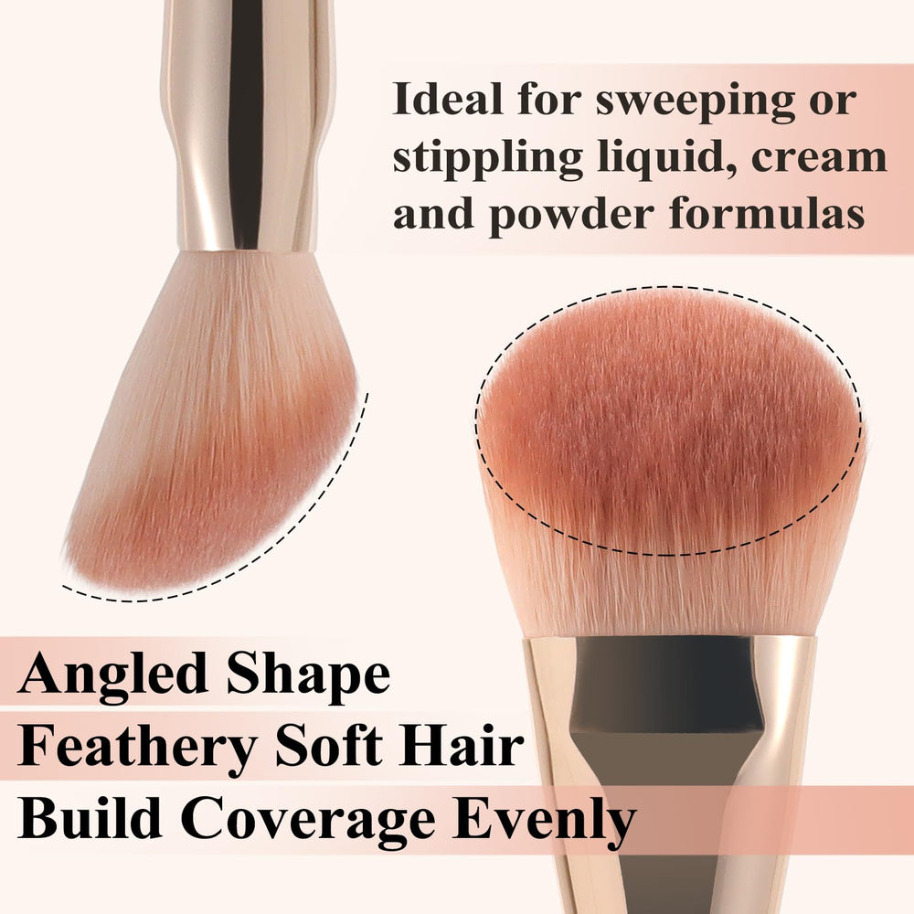 Brocha angular ALBEAUT para corrector, difumina ojeras con precisión.