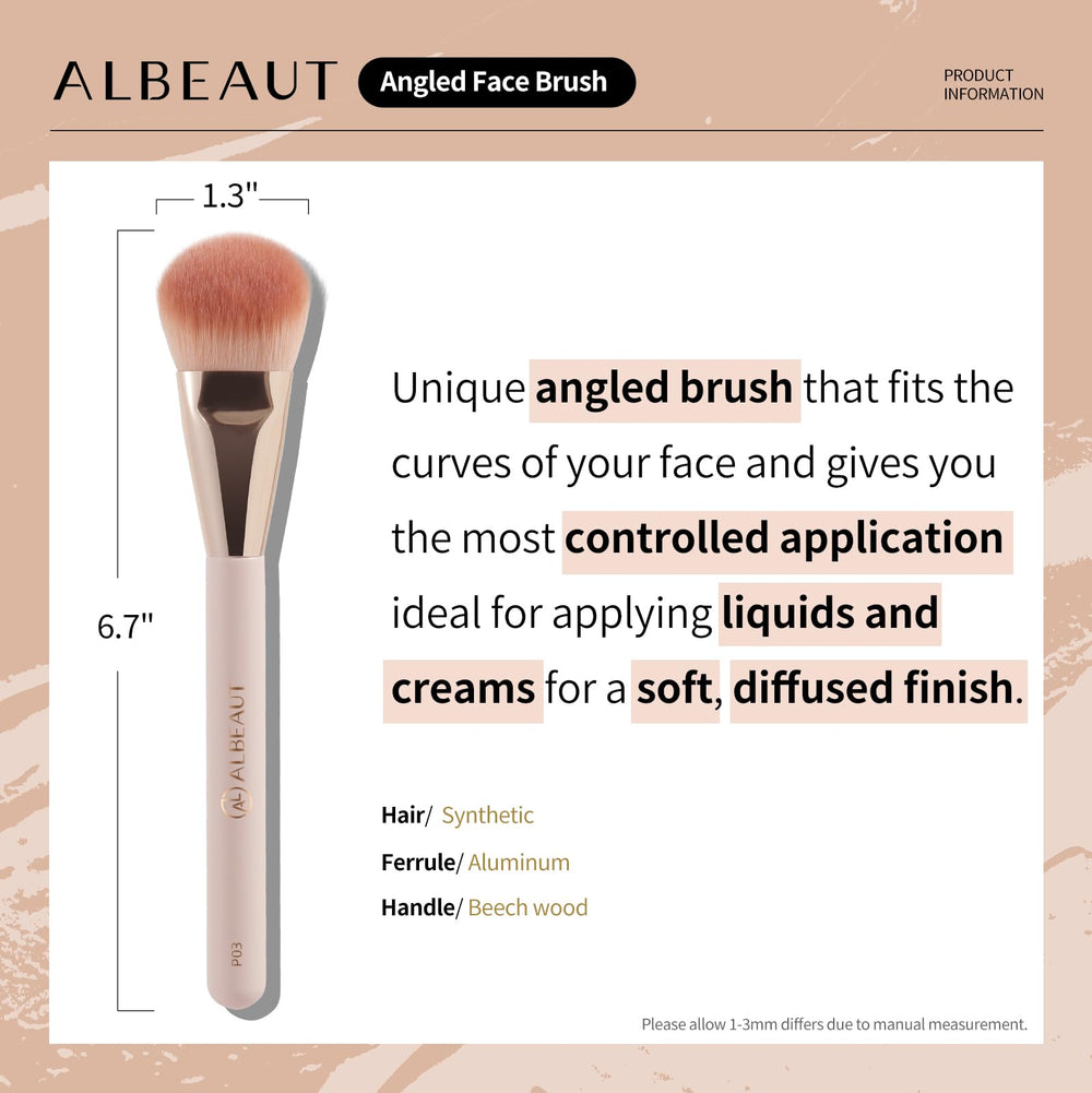 Brocha compacta ALBEAUT para viaje, maquillaje múltiple en una herramienta.