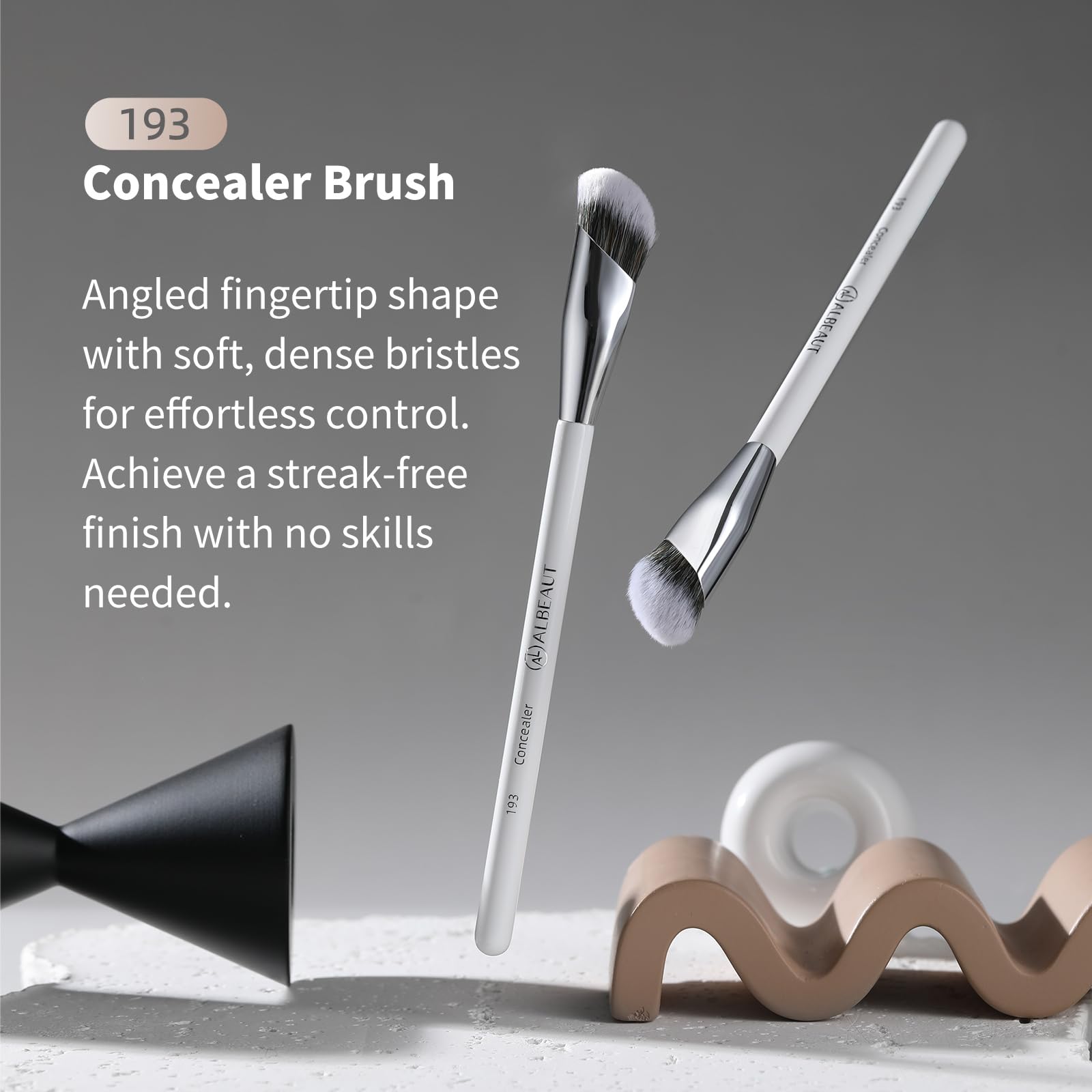 Albeaut brocha angulada para ojos difuminado suave y preciso