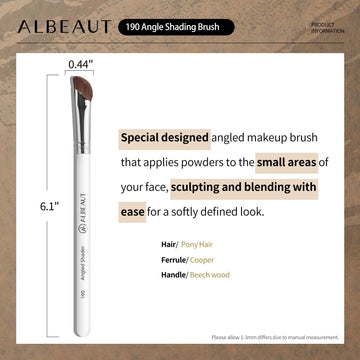 ALBEAUT Pincel contorno facial fino para acabado definido