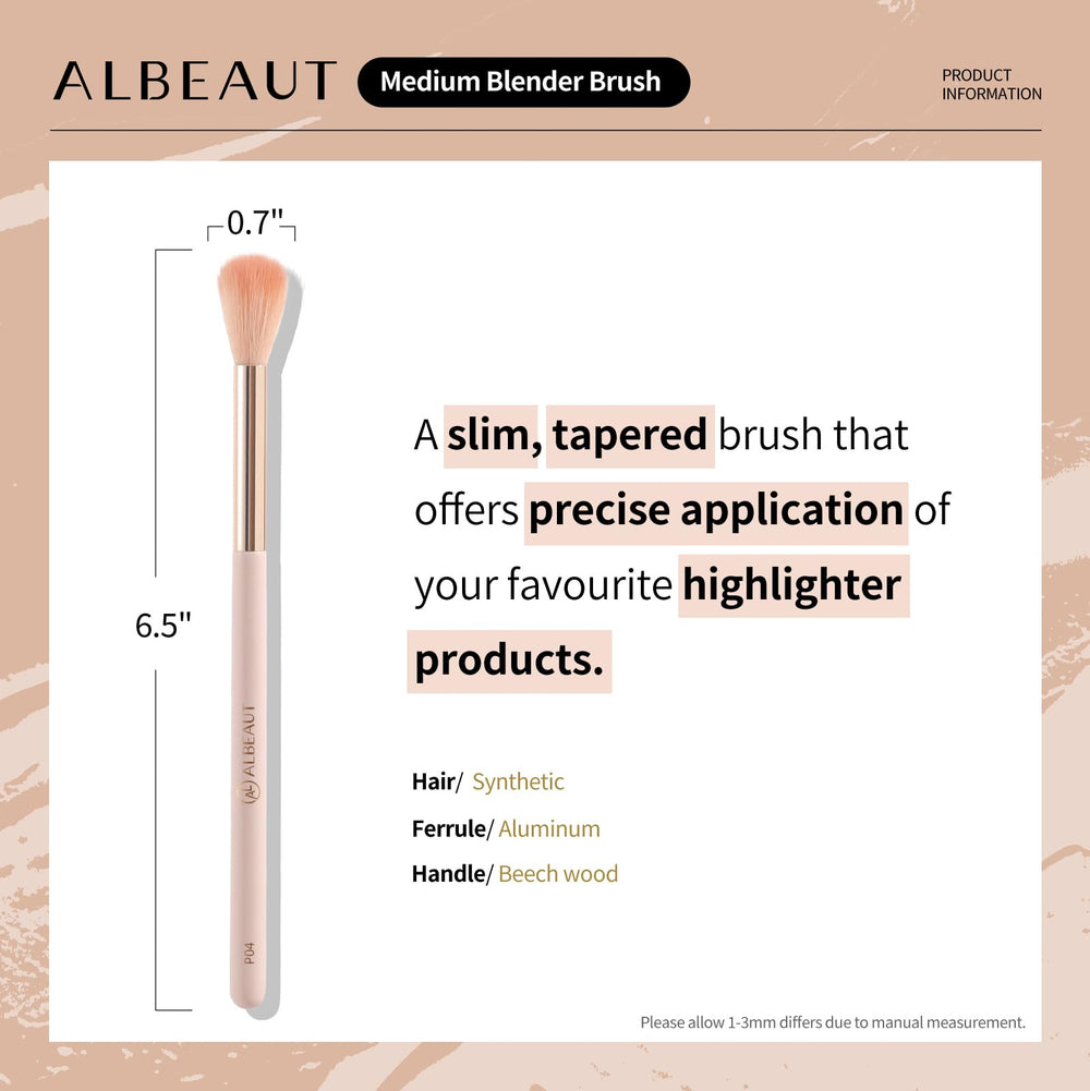 ALBEAUT pincel iluminador ideal para uso diario en rostro.