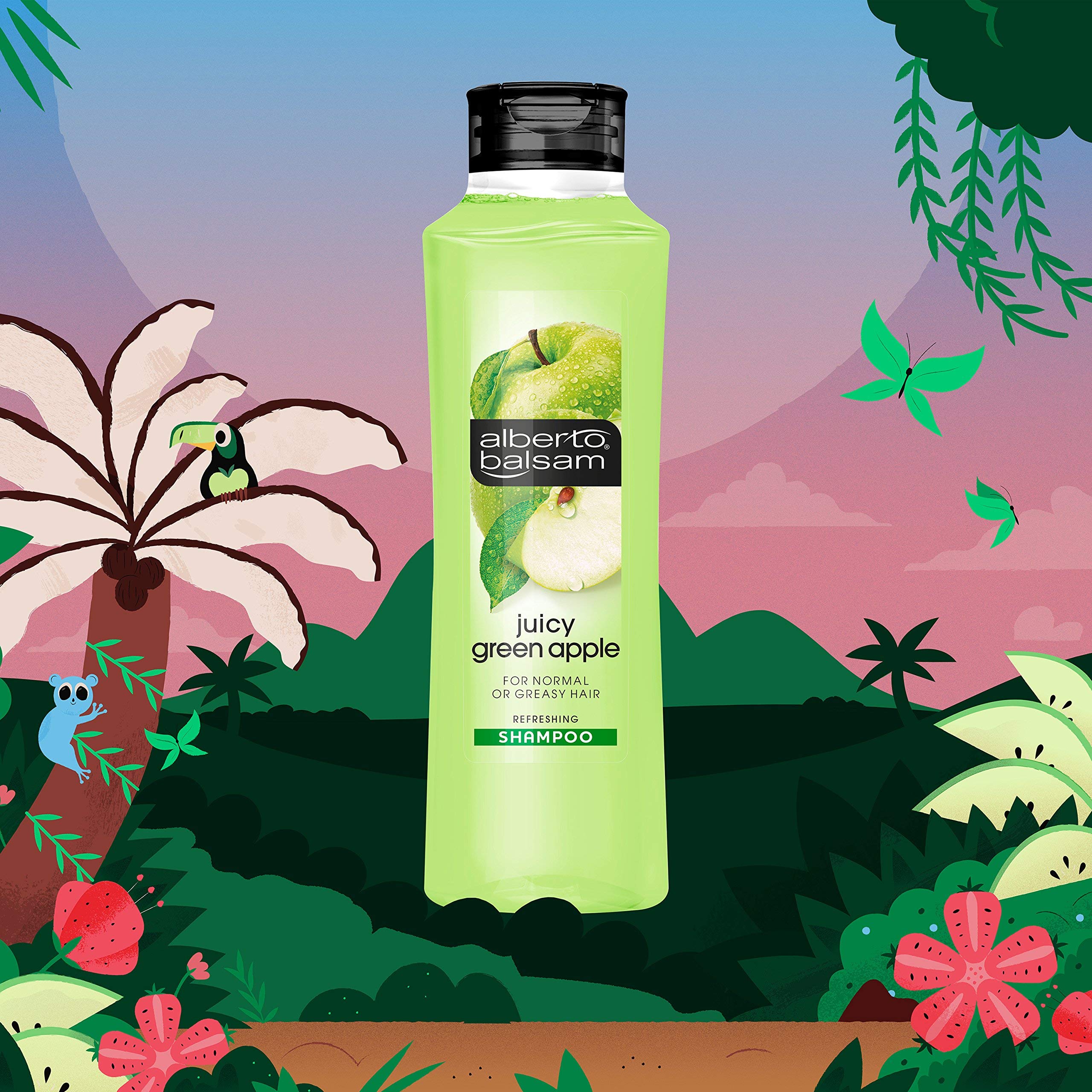 Alberto Balsam Manzana Verde Jugosa: aroma frutal que realza la experiencia de ducha.