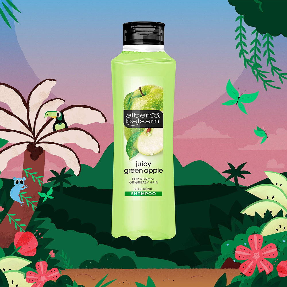 Alberto Balsam Manzana Verde Jugosa: aroma frutal que realza la experiencia de ducha.