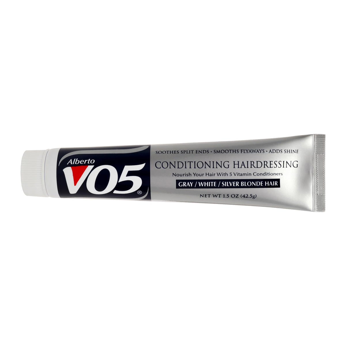 Alberto VO5 acondicionador para cabello gris; suaviza puntas y controla el frizz.