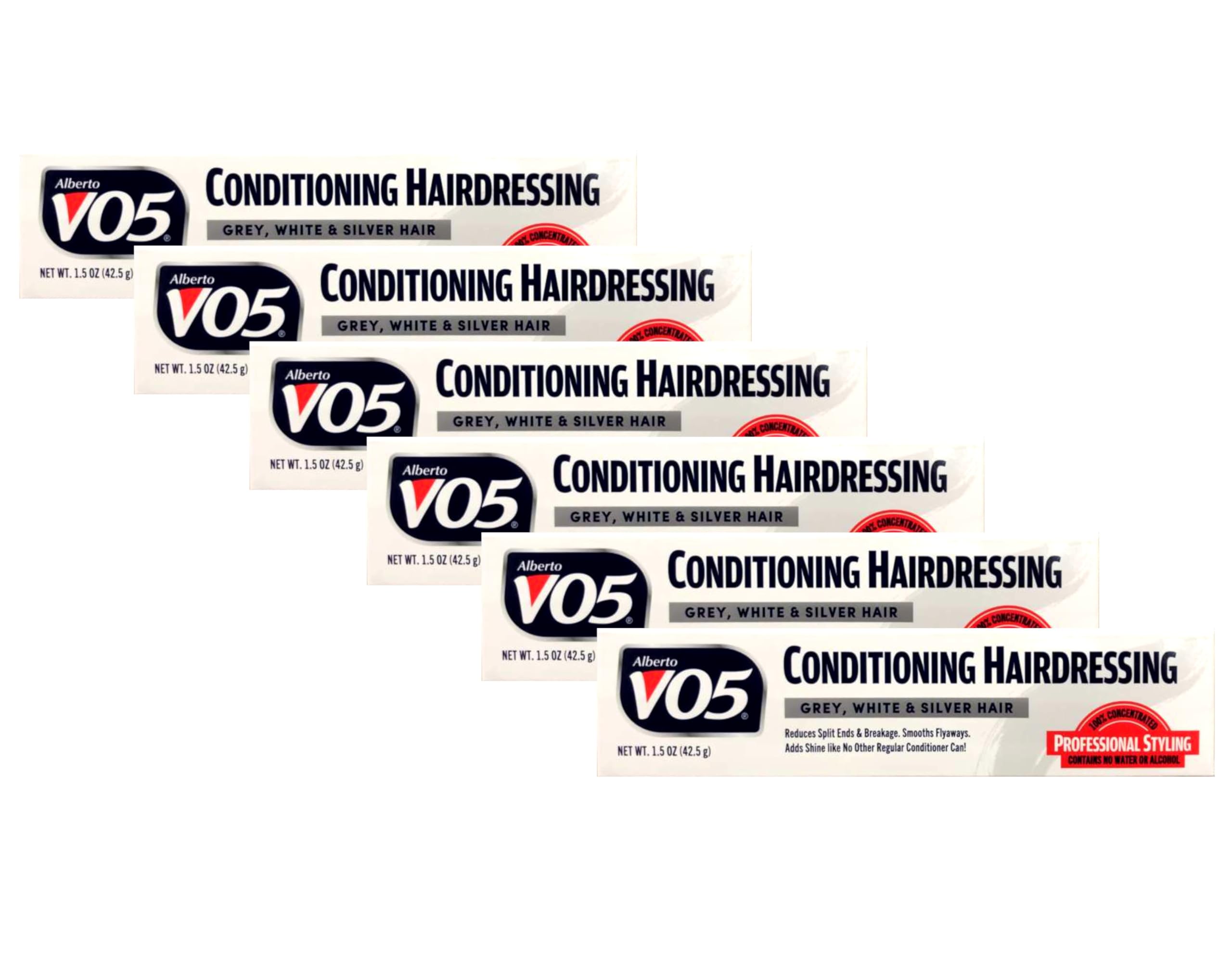 Alberto VO5 acondicionador para cabello gris/blanco, tubo de 1,5 onzas, brillo suave.