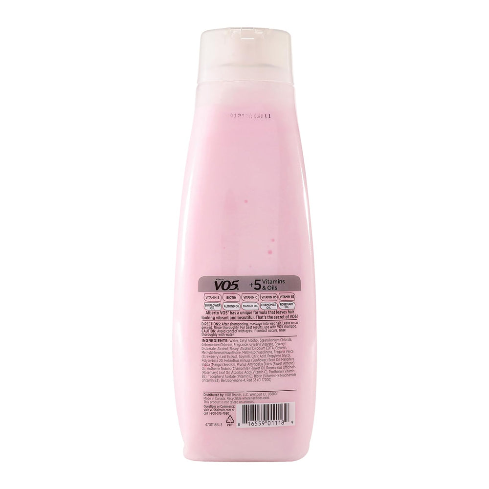 Alberto VO5 Moisture Milks cabello brillante y sedoso tras la rutina.