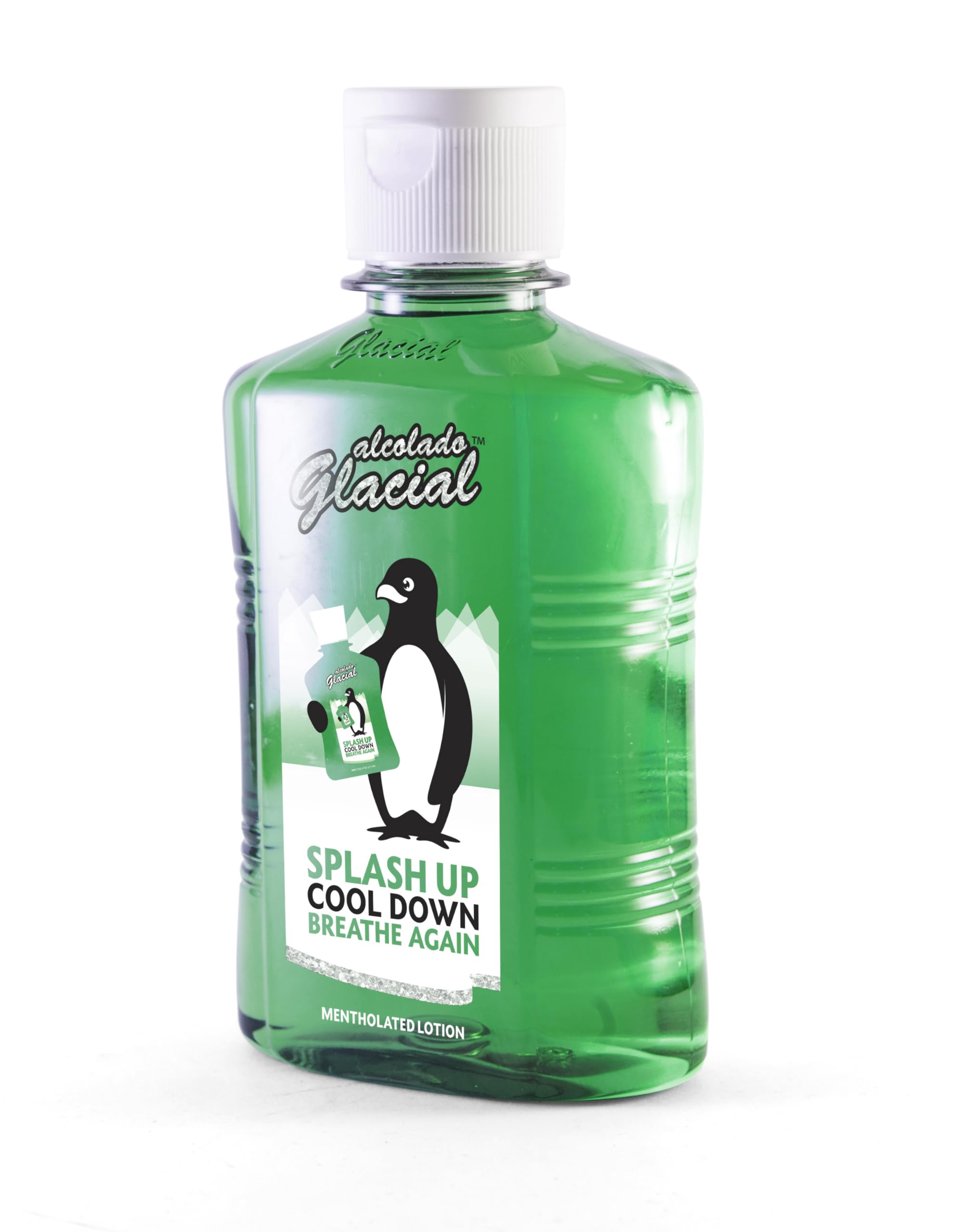 Alcolado Glacial textura refrescante, uso diario para despertar la piel.
