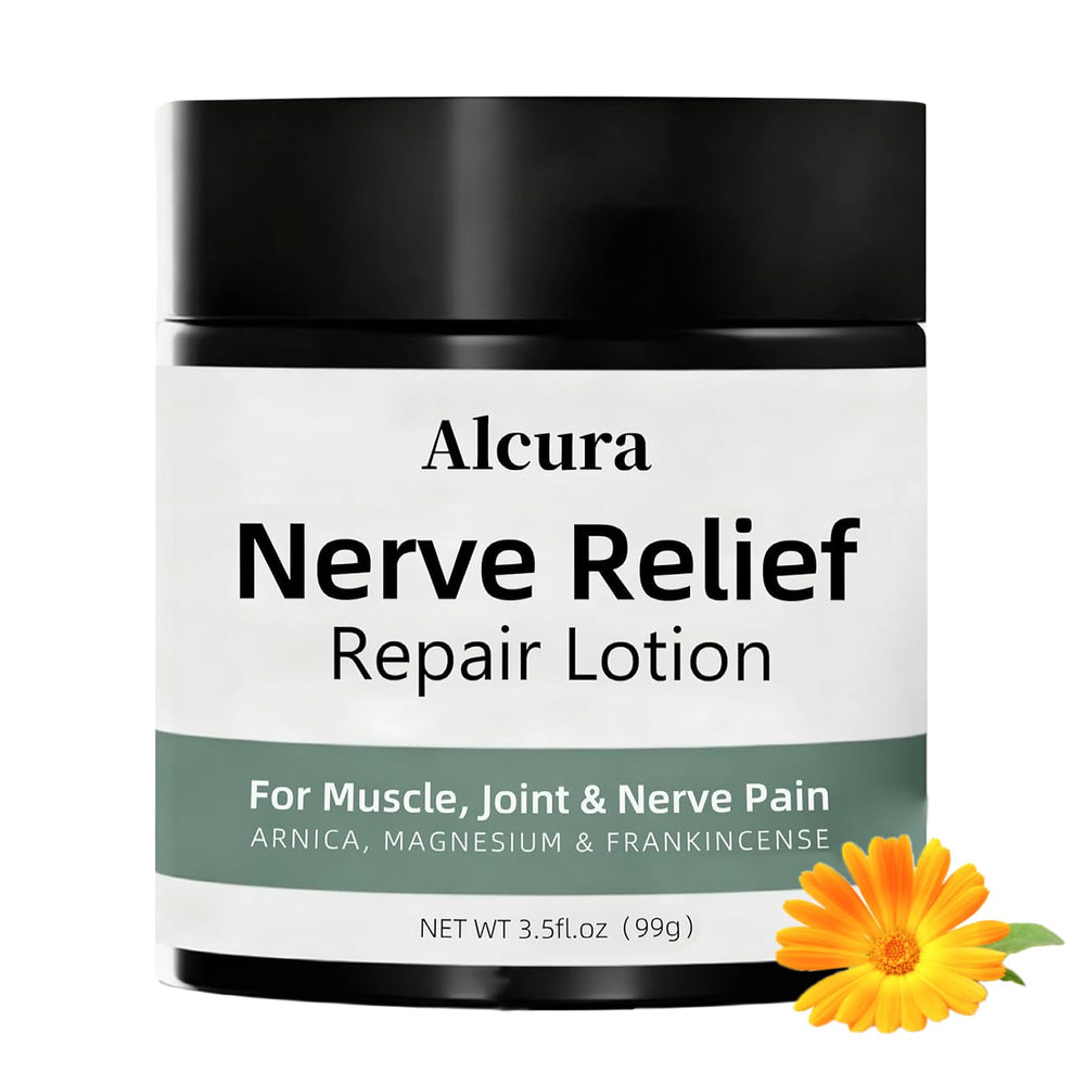 Crème Alcura pour les nerfs – flacon Calendula, sensation apaisante possible.