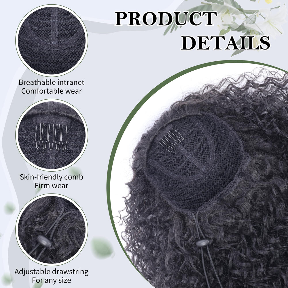 Alebery cola Afro kinky, estilo versátil para uso diario