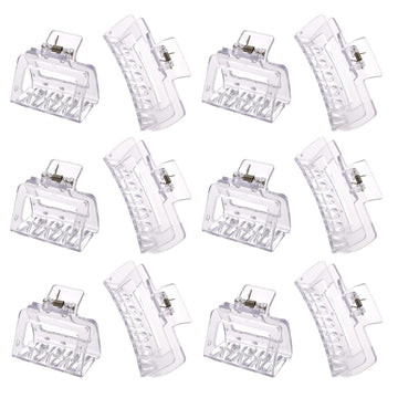 Alemaky clip rectángulo grande claro, sujeción estable para cabello grueso.