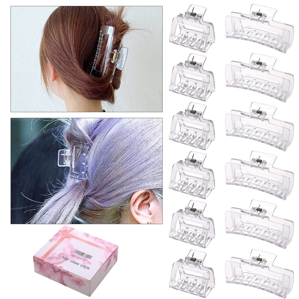 Alemaky clip rectangular claro, ideal para cabello grueso y fino.