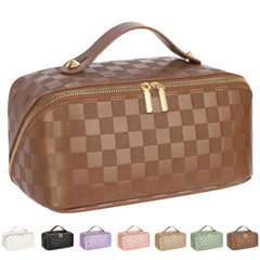 ALEXTINA bolso de maquillaje de viaje con gran capacidad para organizar tus esenciales.