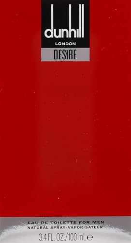 Alfred Dunhill Desire Red, detalle de etiqueta, lujo discreto de marca.