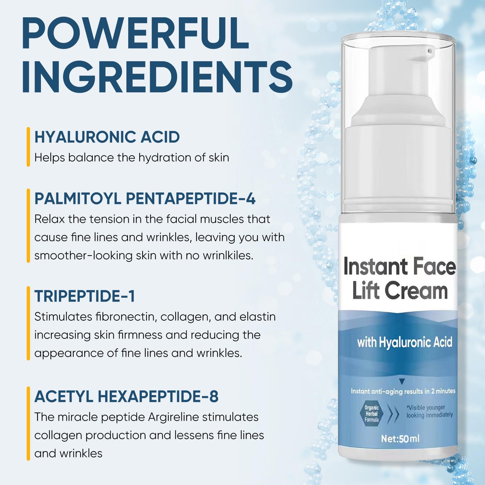 ALFREVER Crema Lifting Instantáneo: resultados visibles hasta 12 horas.