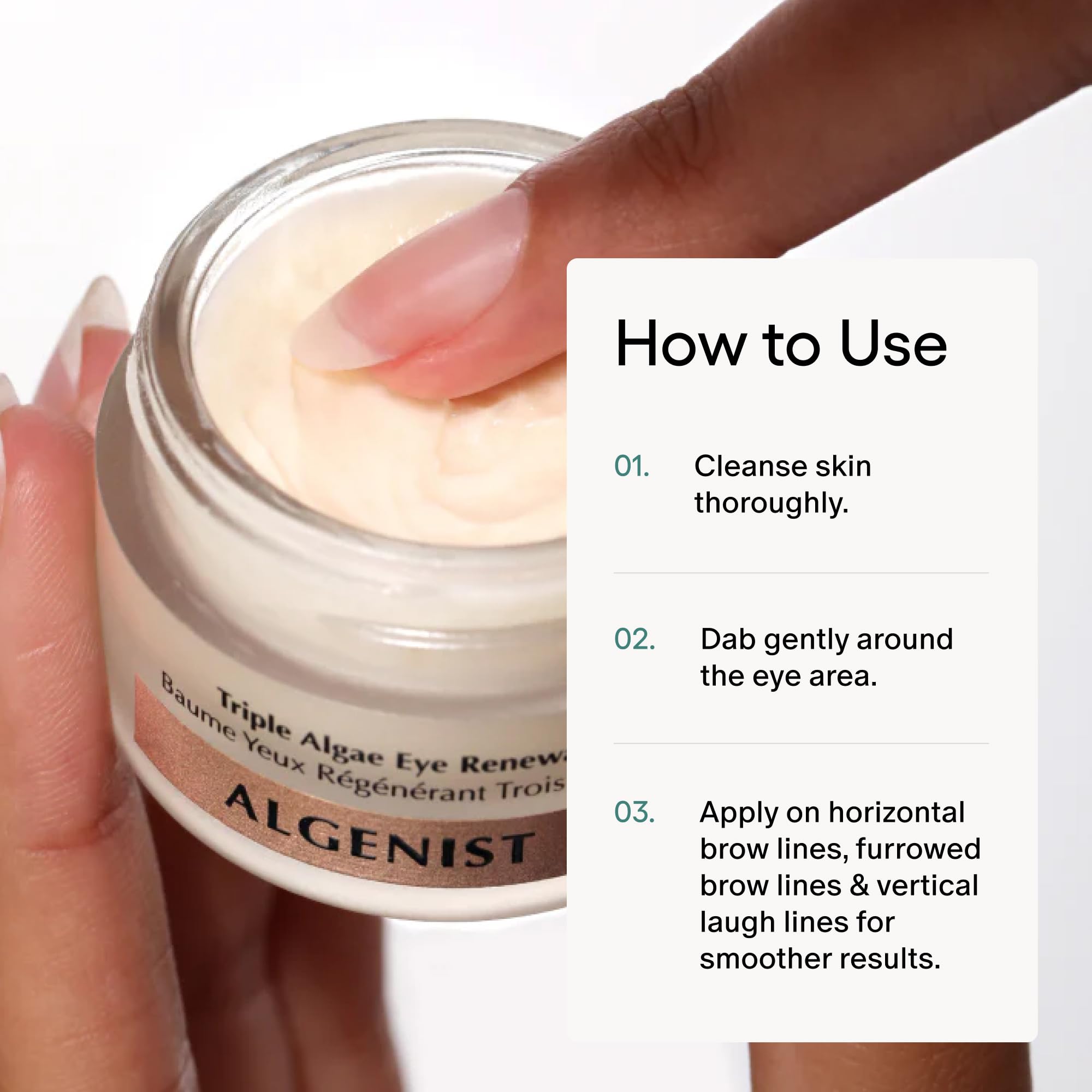 Algenist Crema Ojos, ingredientes veganos y suaves