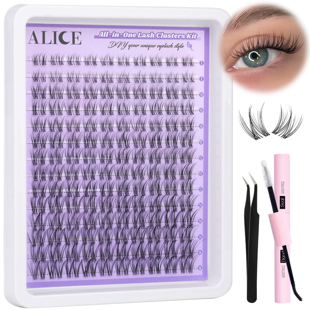 ALICE aspecto natural y elegante con extensiones tipo agrupaciones