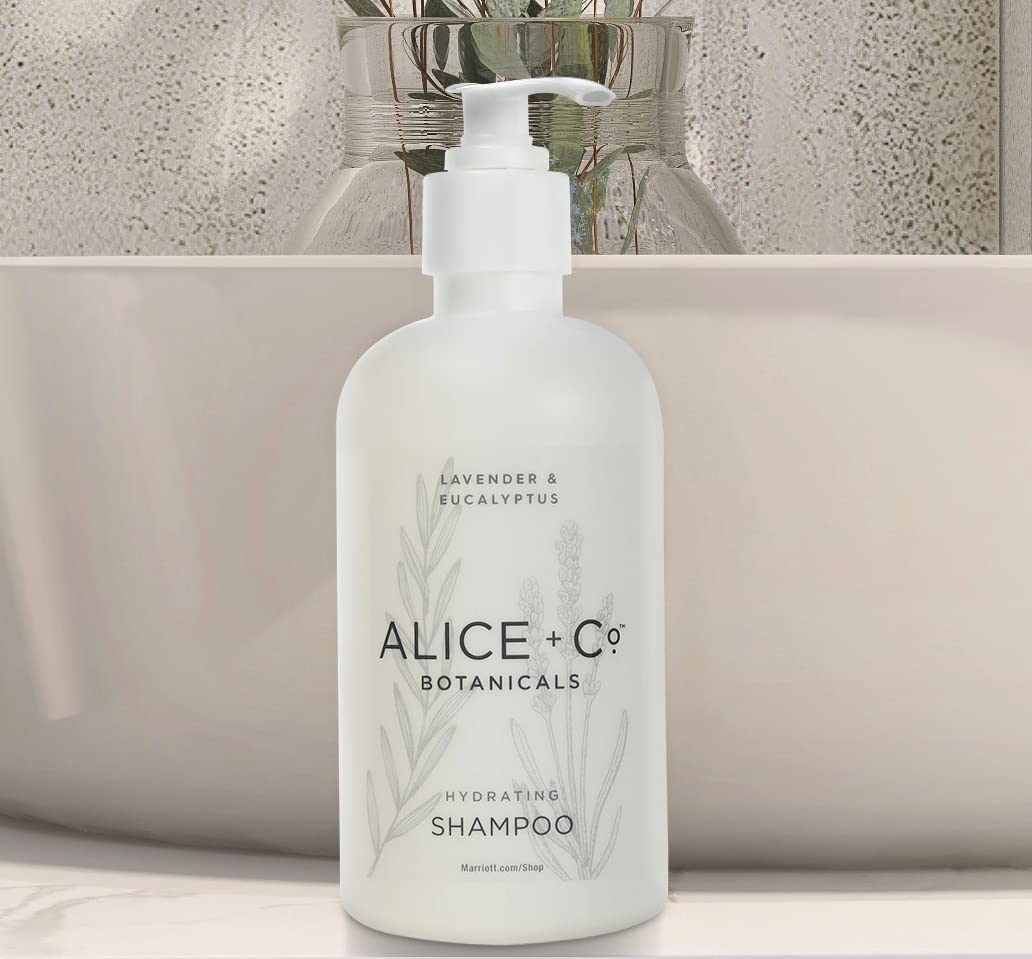 Amenidades de hotel de Alice + Co. en lavanda eucalipto para casa