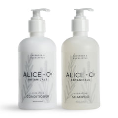Alice + Co. shampoo lavanda eucalipto, botella de 8.5 oz para una limpieza suave