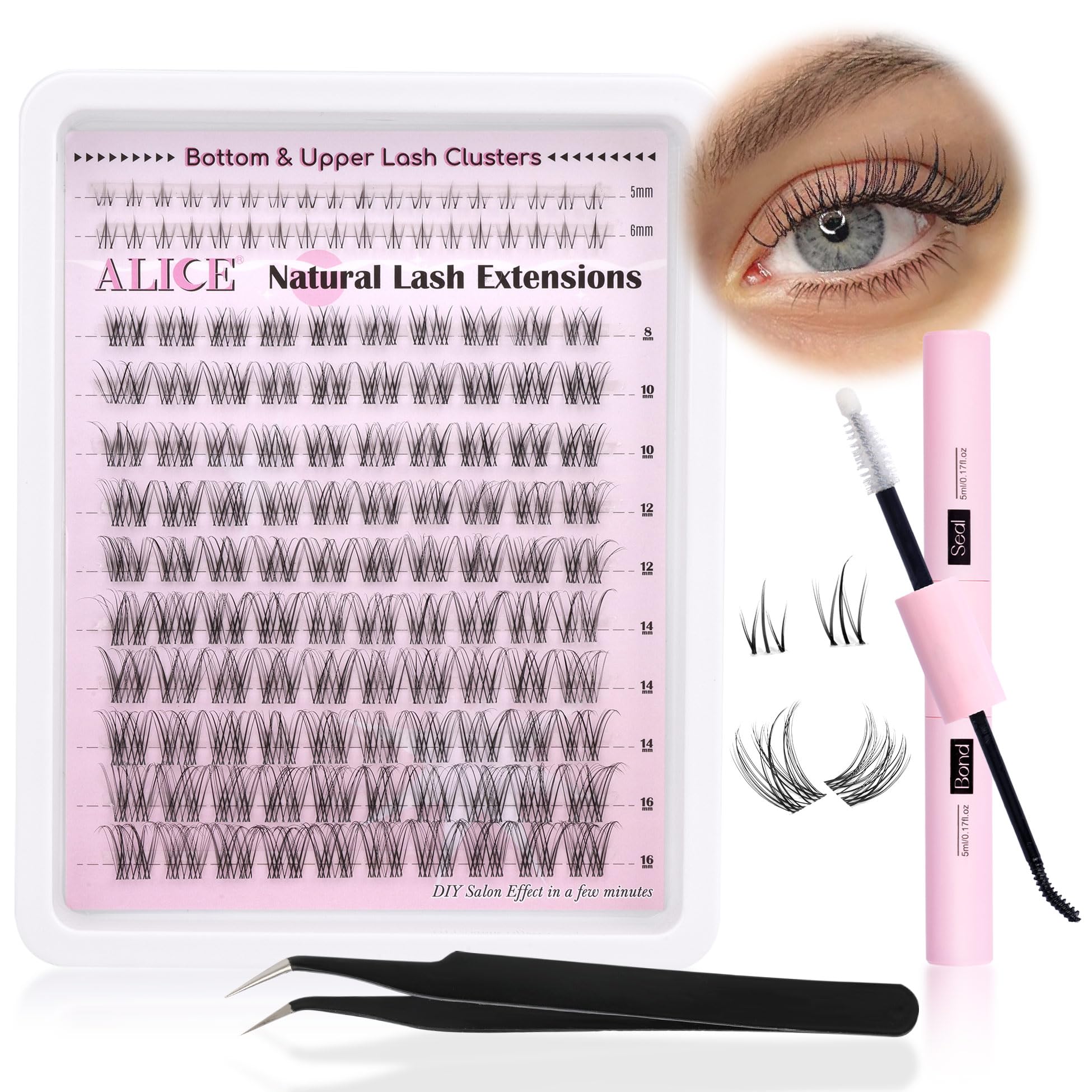 ALICE Kit pestañas inferiores 5-6 mm para definición suave