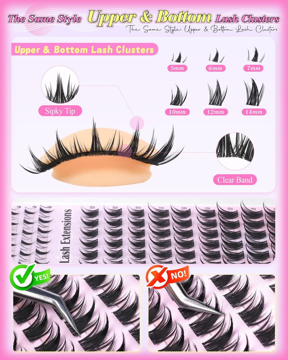 ALICE Manga Lash Clusters kit, adhesivo de fijación y sellado para mayor durabilidad
