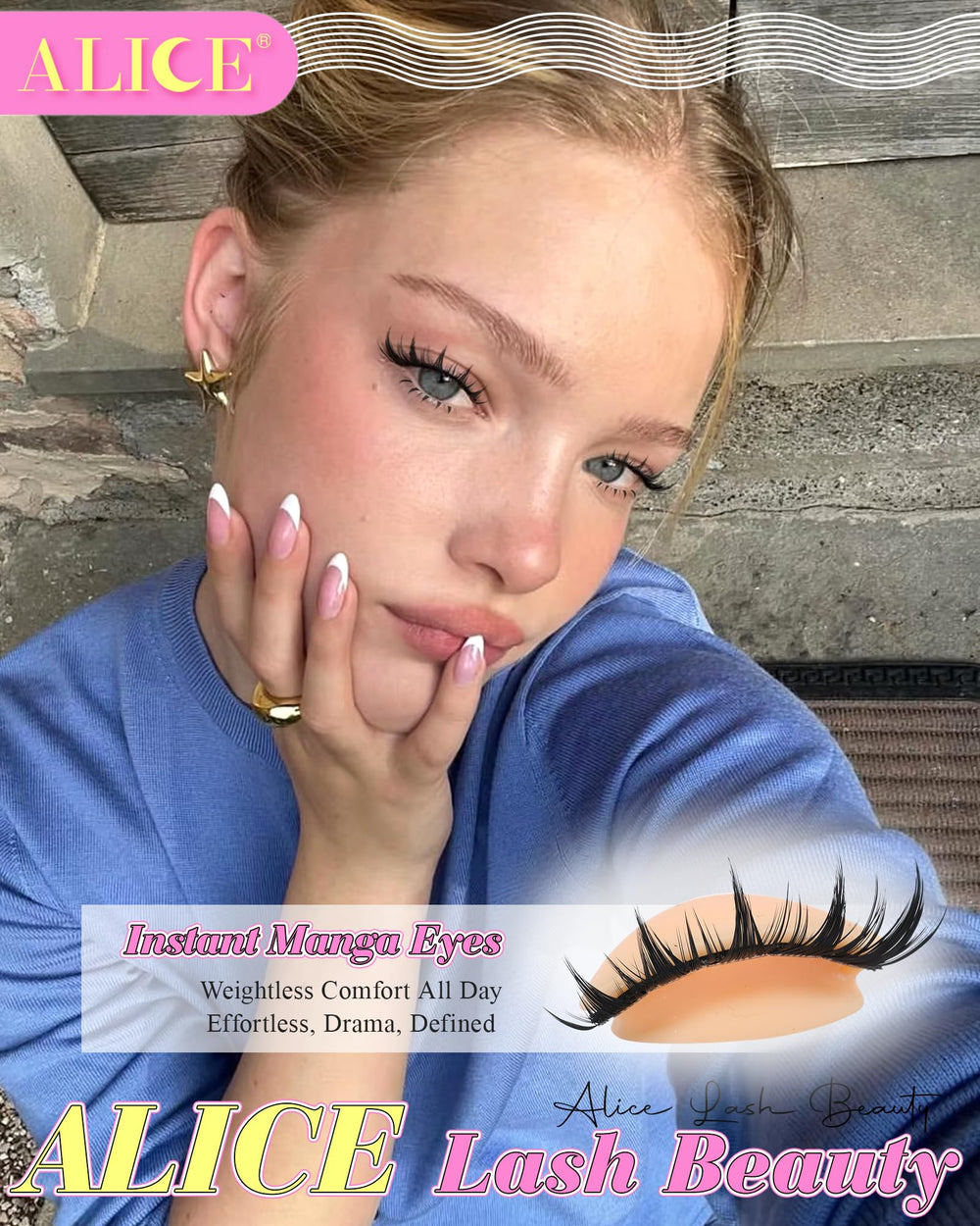 ALICE Manga Lash Clusters kit, clusters superiores 10-14mm, para mirada amplia