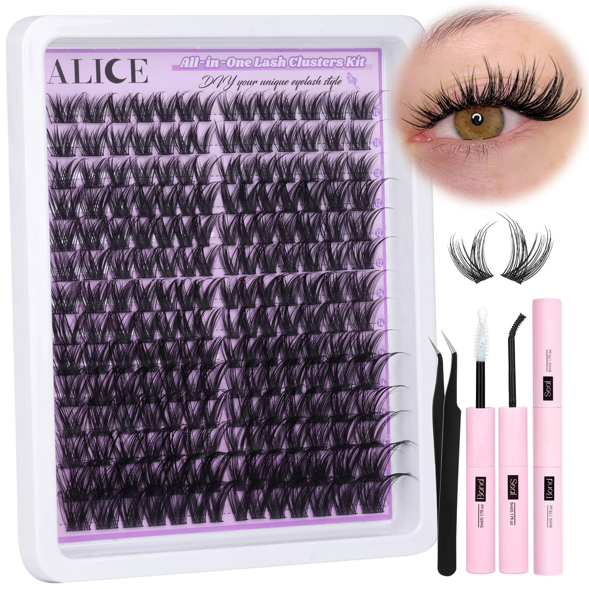 ALICE paquete cluster pestanas naturales para look diario ligero