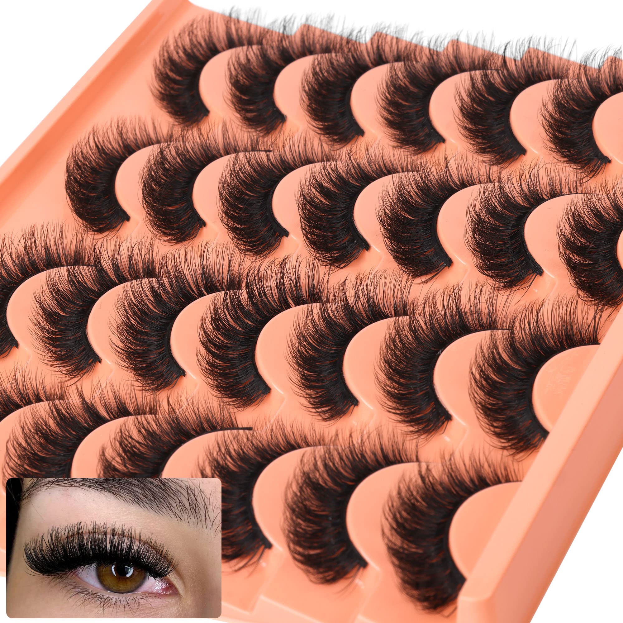 ALICROWN HAIR Pestañas cortas, look natural para uso diario.