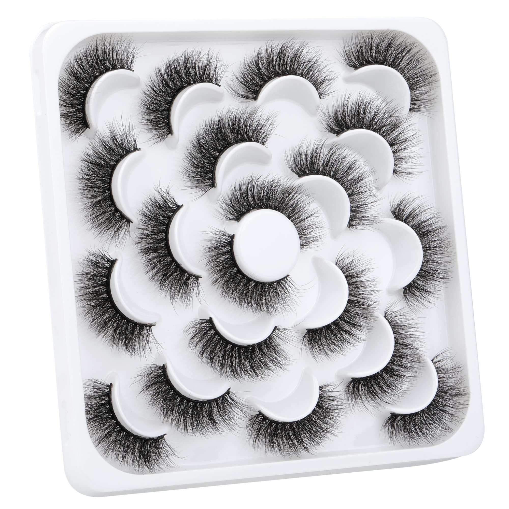 Pestañas falsas 3D de ALICROWN HAIR con cruce dramático para apariencia nocturna.