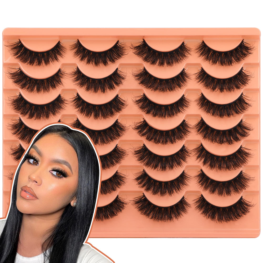 Pack de 14 pares de pestañas ALICROWN HAIR para múltiples looks.