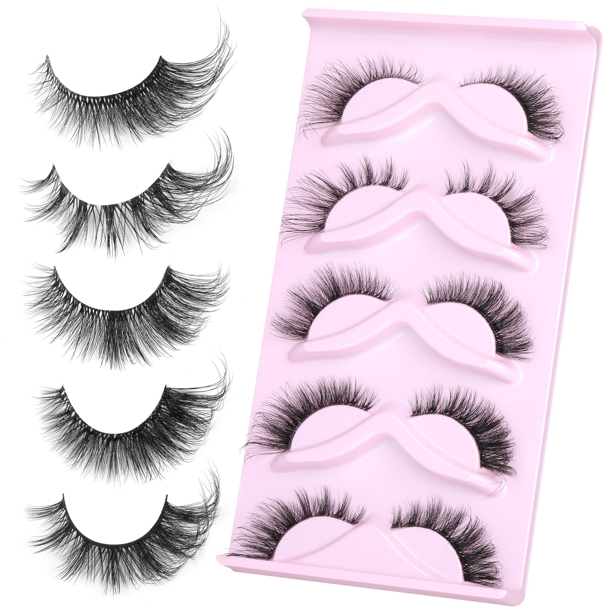 pestañas pack 5 pares de alicrown hair para múltiples looks.