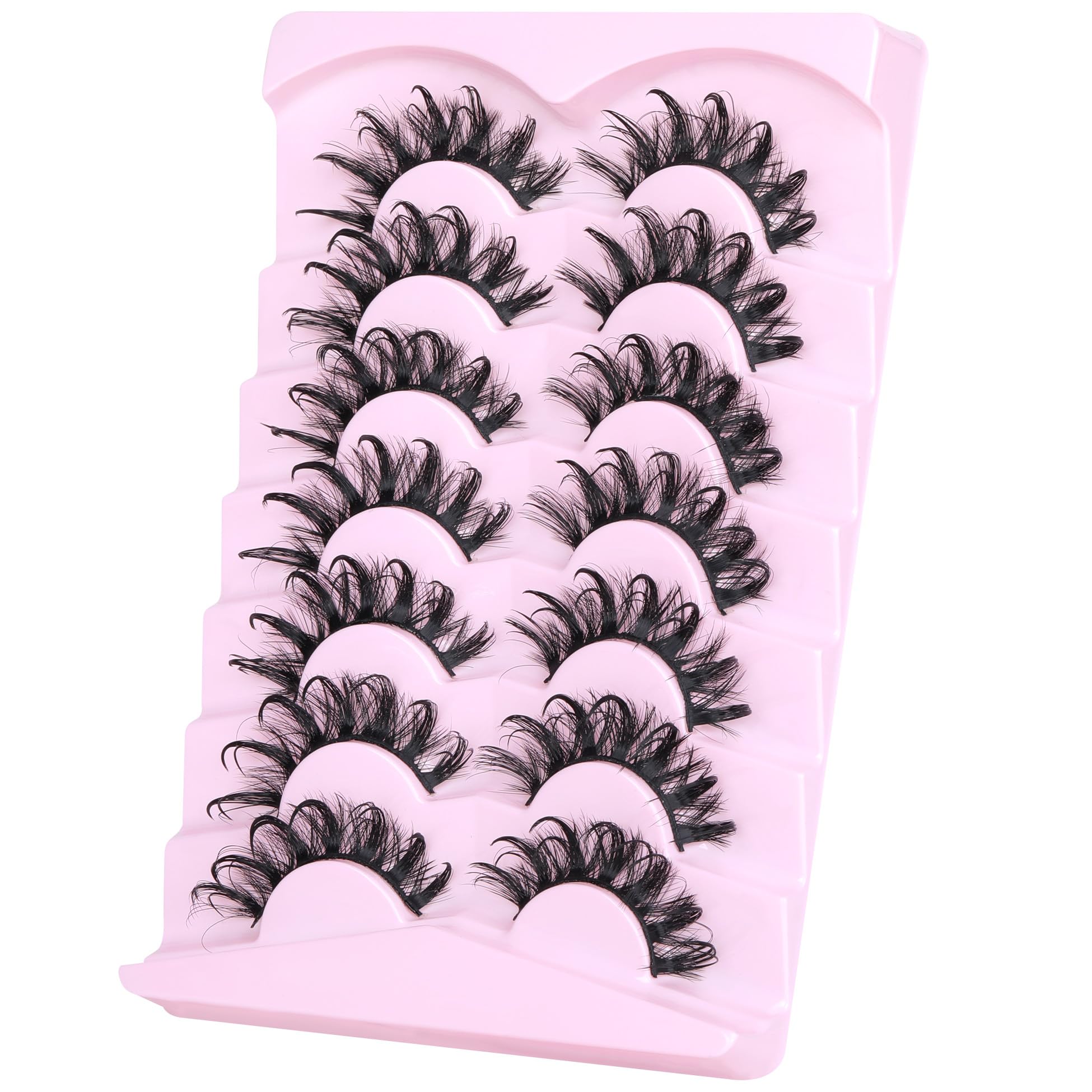 Pack de siete pares de pestañas ALICROWN HAIR para looks versátiles