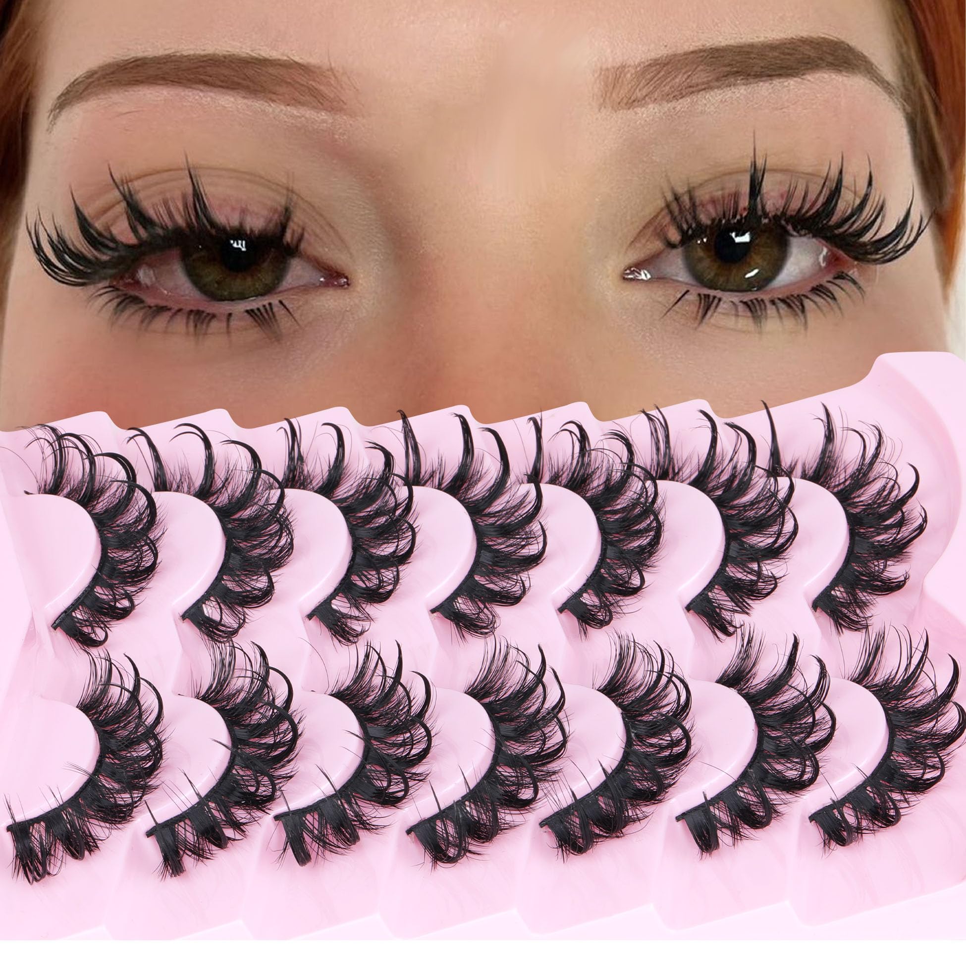 Pestañas postizas ALICROWN HAIR para ojos gato con look definido