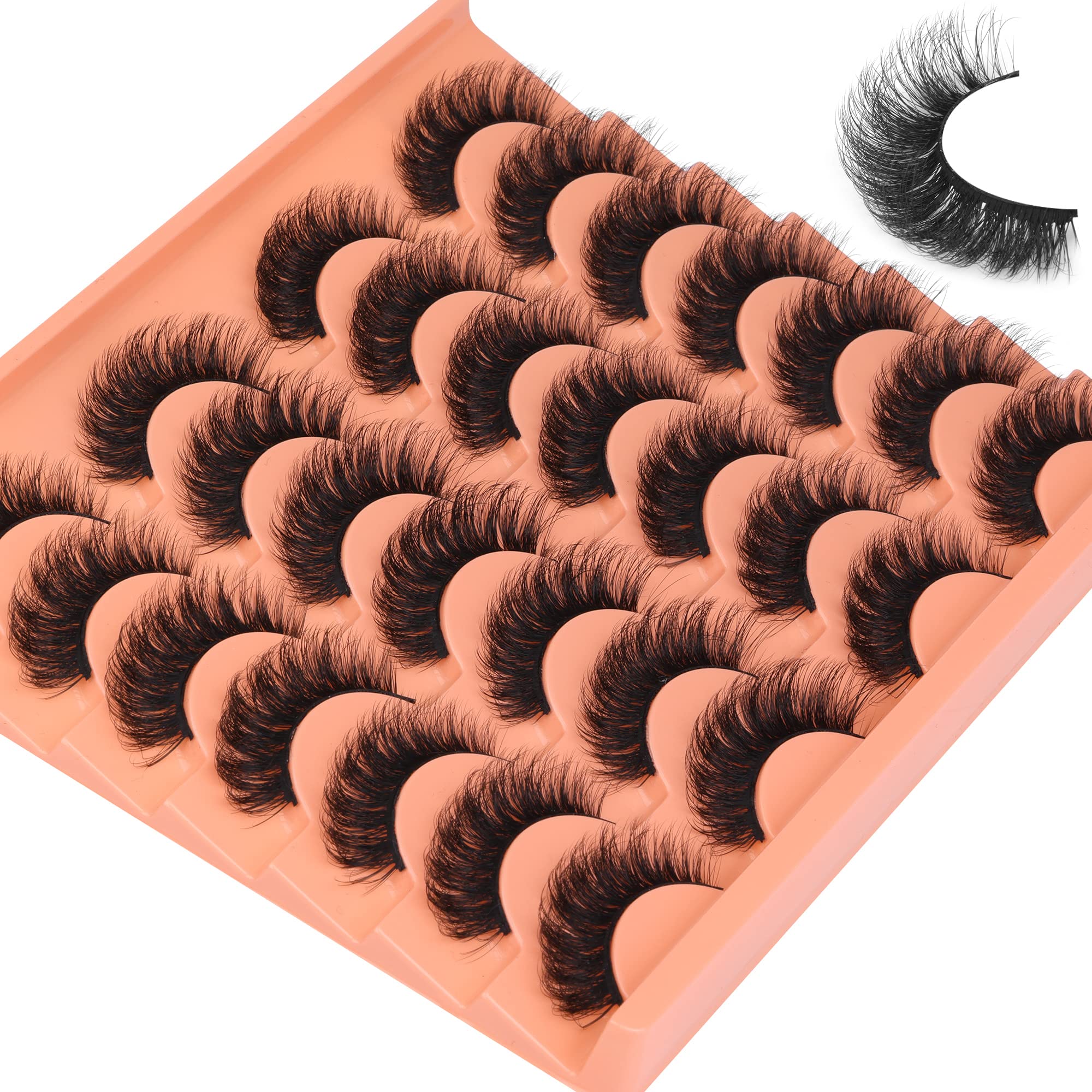 Pestañas reutilizables de ALICROWN HAIR, hasta 10 usos.