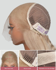 ALIDIDI MINI KNOTS rubio ceniza, longitud de 26 pulgadas con caída elegante.