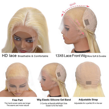 Alididi peluca frontal de encaje 613, perfecta para bodas y celebraciones.