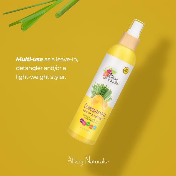 Alikay Naturals Acondicionador sin enjuague Citronela, ayuda a reconstruir la cutícula dañada.