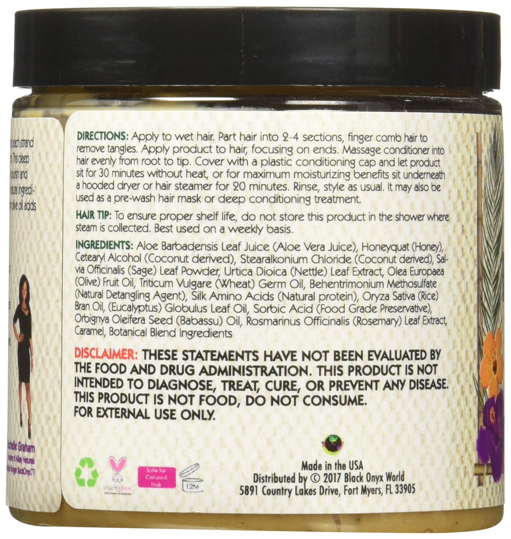 Acondicionador profundo miel y salvia en tarro, textura cremosa y humectante