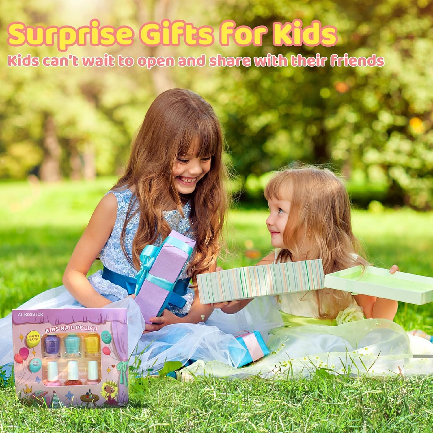 ALIKOSSTOR esmaltes para fiestas infantiles, juego seguro y creativo.