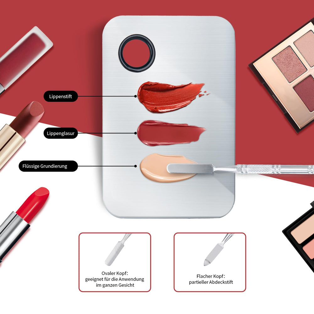 ALIOBC paleta de 4.5x2.9 pulgadas, tamaño práctico para fundación, sombras y esmalte.